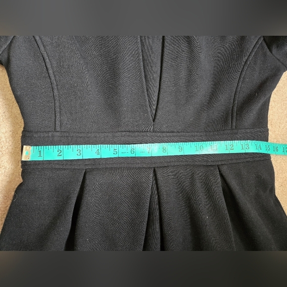 KNITTED DOVE ANTHROPOLOGIE Back and Red Cotton Lined Coat. Size Med - Picture 12 of 13